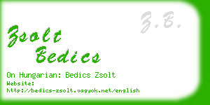 zsolt bedics business card